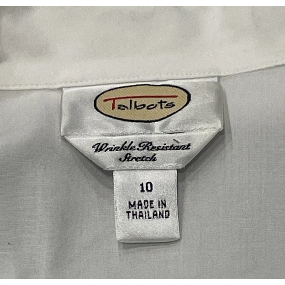 Talbots Button Down Wrinkle Resistant Stretch Whi… - image 8